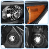 Juego de par de faros delanteros YITAMOTOR® para Toyota Corolla 2009 2010, faros laterales negros y ámbar