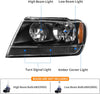 YITAMOTOR® Headlight Assembly Compatible with 1999-2004 Jeep Grand Cherokee OE Black Housing Headlamp