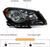 YITAMOTOR® Headlight Assembly Compatible with 2009-2012 Chevrolet Malibu Replacement Headlamp Black Housing Left and Right Set