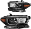 YITAMOTOR® Black Housing Headlights For 2016-2023 Toyota Tacoma Driver & Passenger Side