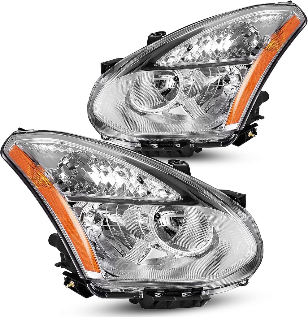 YITAMOTOR® Headlights Assembly Compatible with 2008-2013 Nissan Rogue Headlamp Replacement Pair Driver and Passenger Side