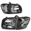 Faros delanteros YITAMOTOR® para Toyota Tundra 2005-2006 05-07 Sequoia Lámparas de esquina con carcasa negra