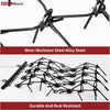 Heavy Duty Drag Harrow 4'W x 4'L, 3/8in Tines for ATV, UTVs, Lawn Tractors Leveling, Grading, Pastures, Breaking up Soil