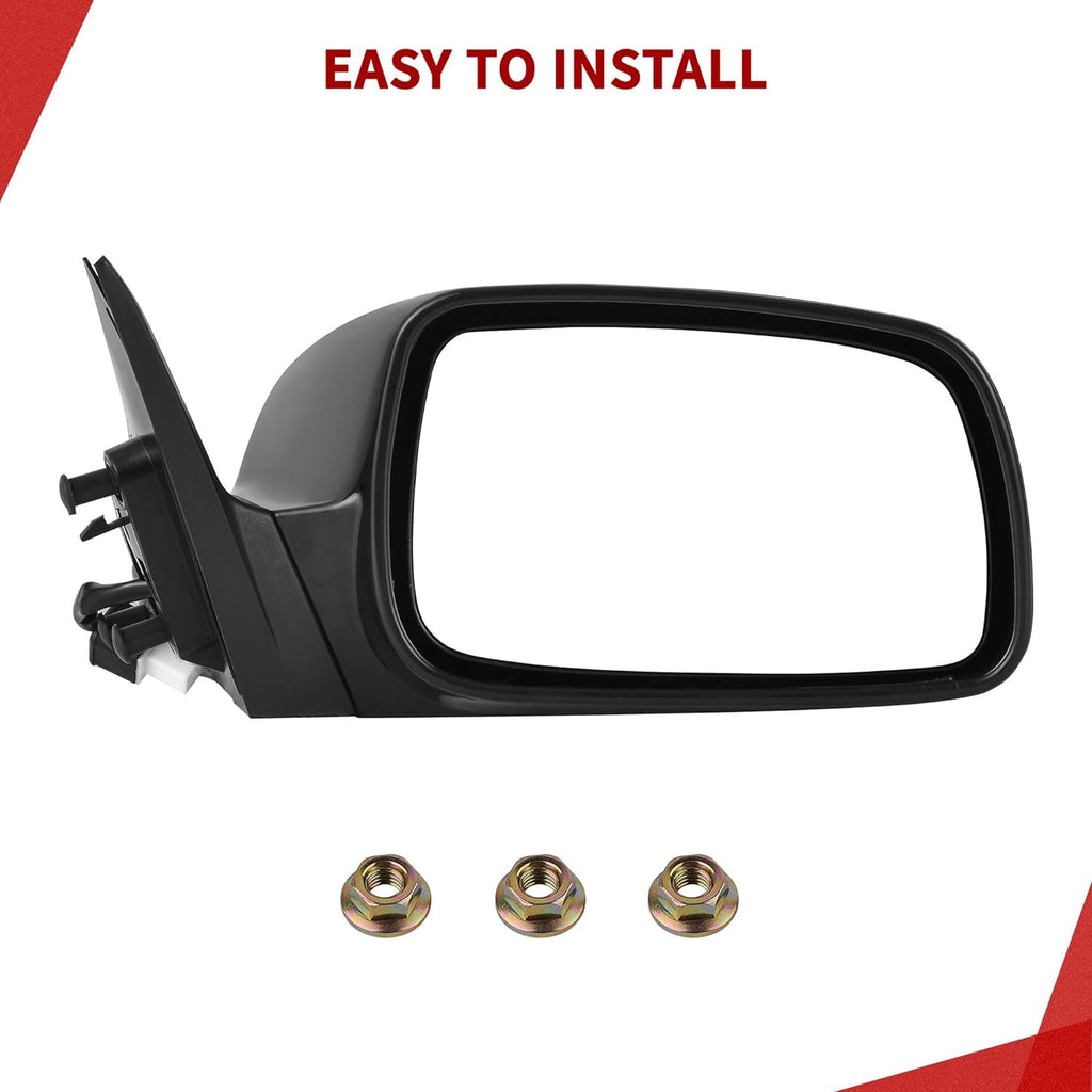 YITAMOTOR® Espejo retrovisor derecho del lado del pasajero compatible con Toyota Camry 2007-2011 (vehículo construido en EE. UU.) Espejo retrovisor no plegable, sin calefacción, con ajuste eléctrico