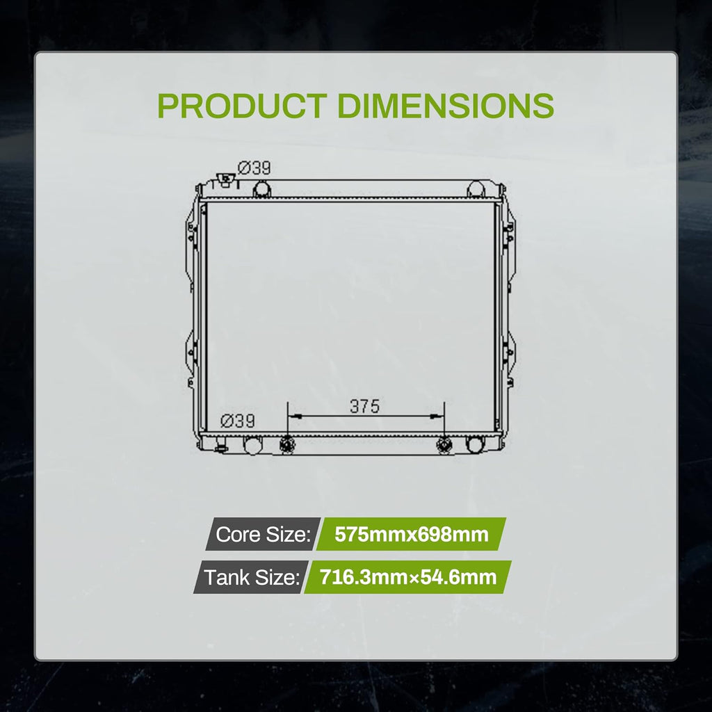 2321 Radiator For 2000-2006 Toyota Tundra Base Limited SR5 4.7L V8 Aluminum