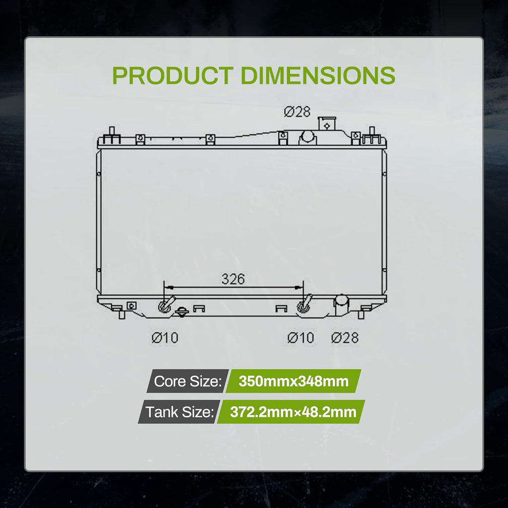 Radiator for 2001-2005 Honda Civic Acura DX EL EX GX HX Si 1.7L L4 Aluminum