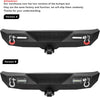 YITAMOTOR® Rear Bumper For 07-18 Jeep Wrangler JK and JK Unlimited with Built-in Led lights & D-rings