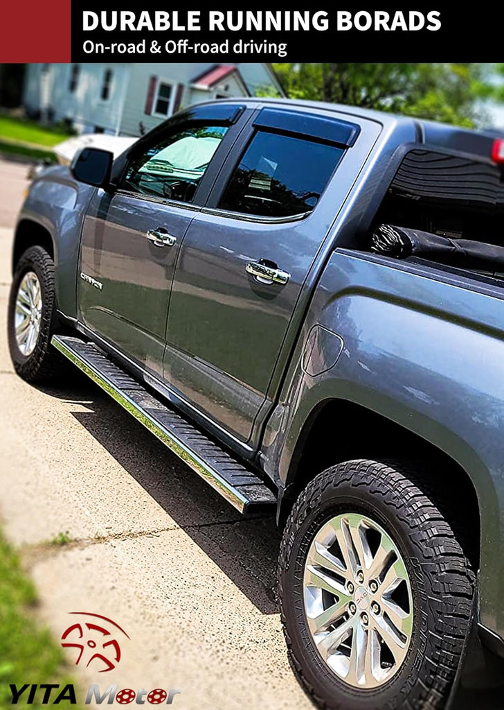 YITAMOTOR® Running Boards Compatible with 2007-2021 Toyota Tundra Double Cab Side Steps Nerf Bars Side Bars 6 inches