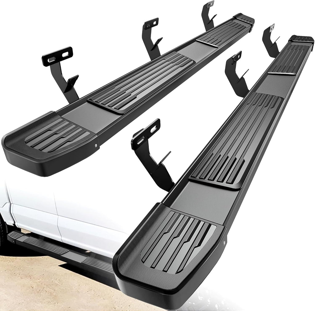 YITAMOTOR® 6 Inches Running Boards Compatible with 2009-2018 Dodge Ram 1500 Crew Cab, 2019-2024 1500 Classic, 2010-2024 Ram 2500/3500, Stainless Steel Side Steps Black Nerf Bars