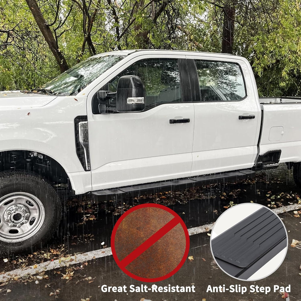 YITAMOTOR® 6 Inches Running Boards Compatible with 2019-2025 Dodge Ram 1500 New Body Crew Cab, Stainless Steel Side Steps Black Nerf Bars