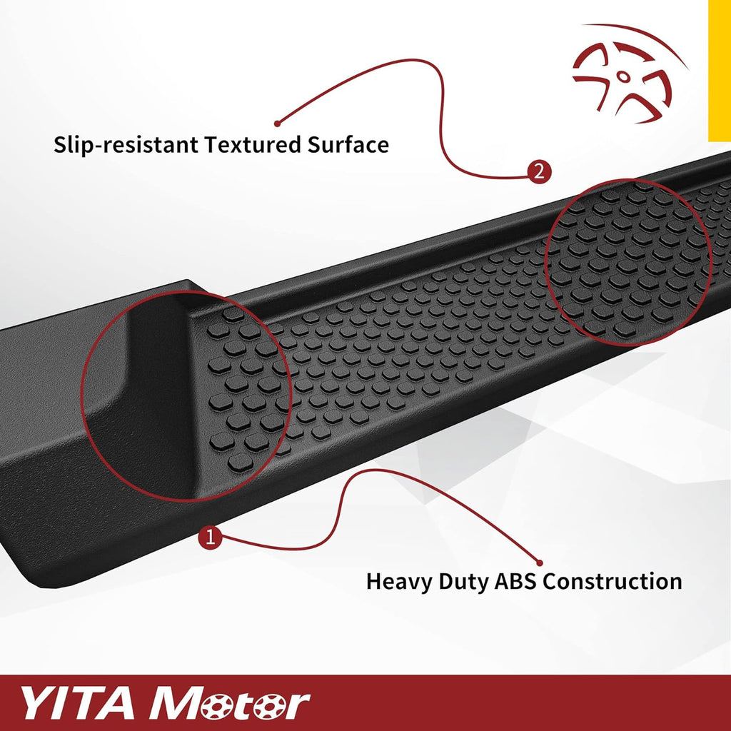 YITAMOTOR® Running Boards Compatible with 2007-2018 Jeep Wrangler JK 4 Door, Nerf Bars, Black Side Steps (Not for JL Model)