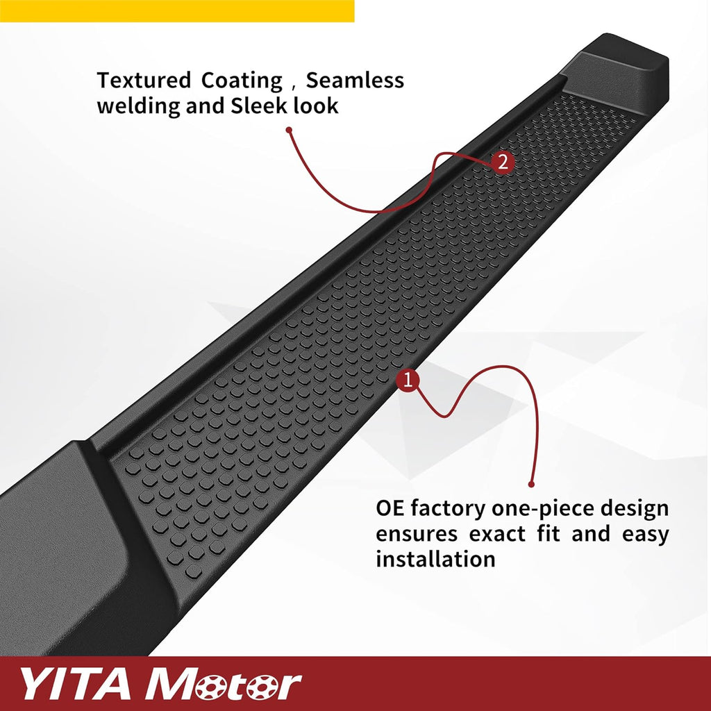 YITAMOTOR® Running Boards Compatible with 2007-2018 Jeep Wrangler JK 4 Door, Nerf Bars, Black Side Steps (Not for JL Model)