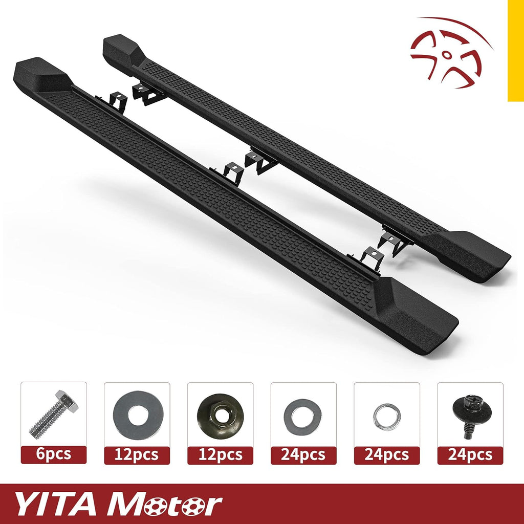 YITAMOTOR® estribos compatibles con Jeep Wrangler JK 2007-2018 de 4 puertas, barras Nerf, escalones laterales negros (no para el modelo JL)