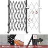 Single Folding Security Gate, 50" H x 75" W, Steel Accordion Design, 360° Rolling, Scissor Gate with Padlock, Aluminium Mesh