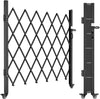 Single Folding Security Gate, 50" H x 75" W, Steel Accordion Design, 360° Rolling, Scissor Gate with Padlock, Aluminium Mesh