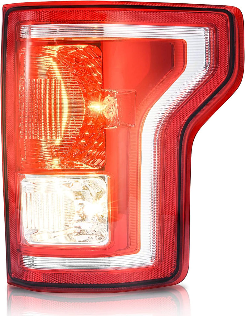 Conjunto de luces traseras YITAMOTOR® para Ford F-150 2015-2017 Luces traseras Luces traseras Luz trasera Rojo transparente Conjunto de repuesto OE - Lado del pasajero