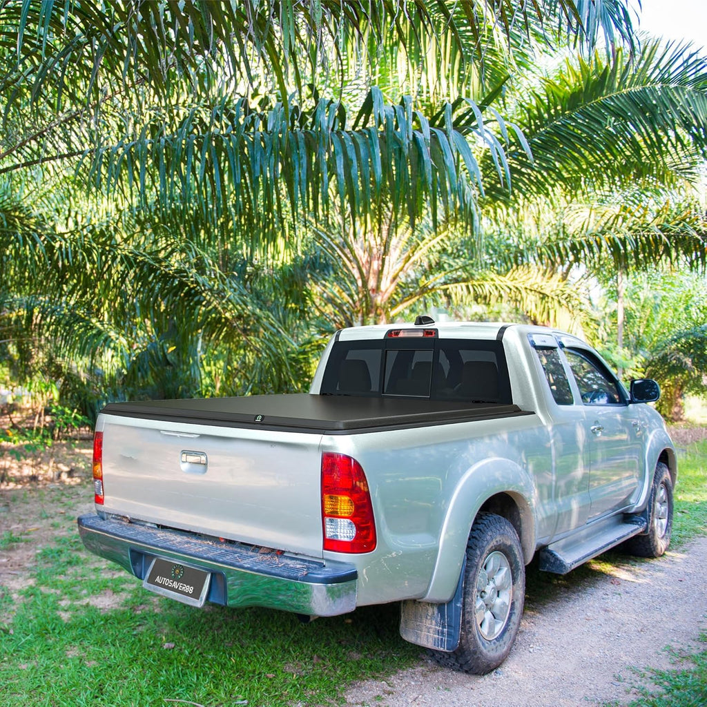 YITAMOTOR® Soft Roll Up Truck Bed Tonneau Cover Compatible with 2015-2024 Ford F-150 (Excl. Raptor Series) 5.5ft Bed