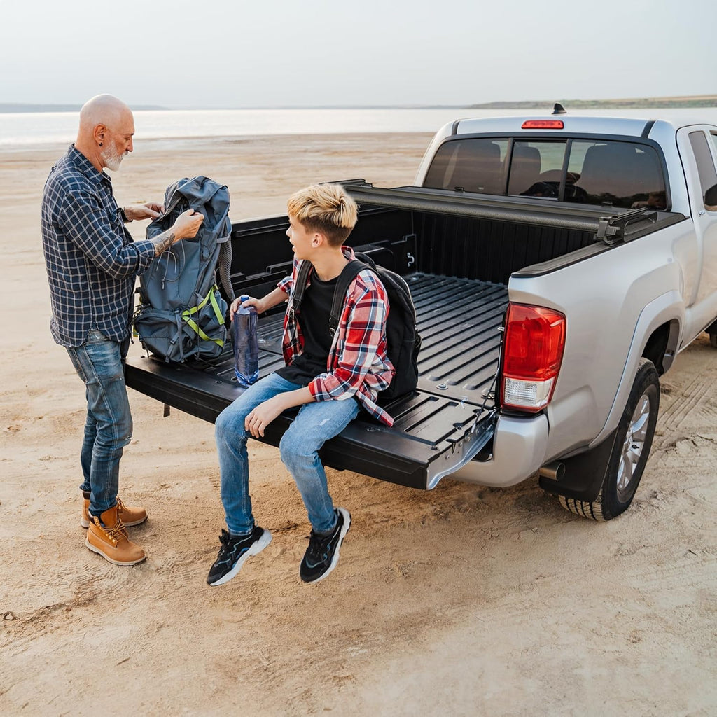 YITAMOTOR® Soft Quad-fold Truck Bed Tonneau Cover Compatible with 2019-2024 Chevy Silverado/GMC Sierra 1500 New Body Style 6.6 ft Bed