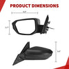 YITAMOTOR® Left Driver Side Mirror Door Mirror Compatible With 2016-2021 Civic Power Glass Manual Folding Rear View Mirror