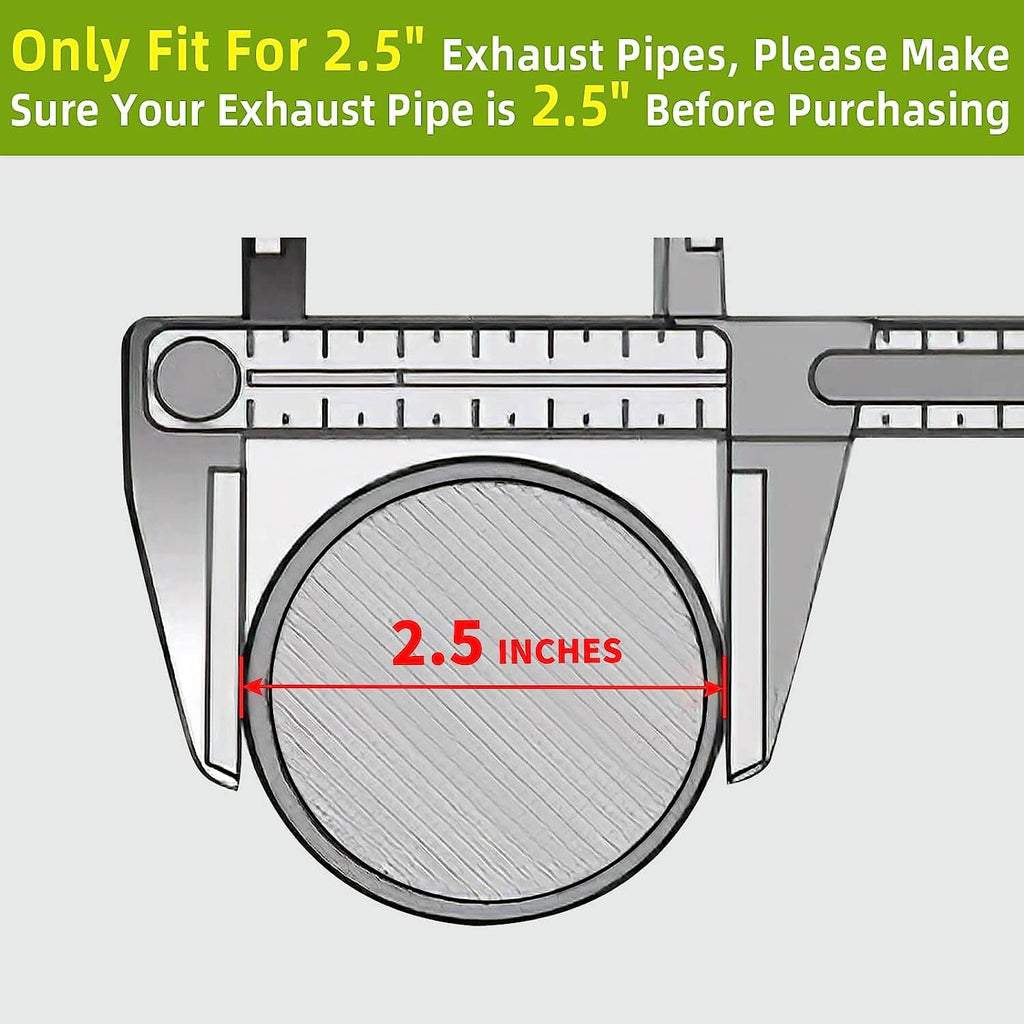 YITAMOTOR® 2 PCS 2.5'' Inlet/Outlet Universal Catalytic Converter Strainless Steel EPA OBDII