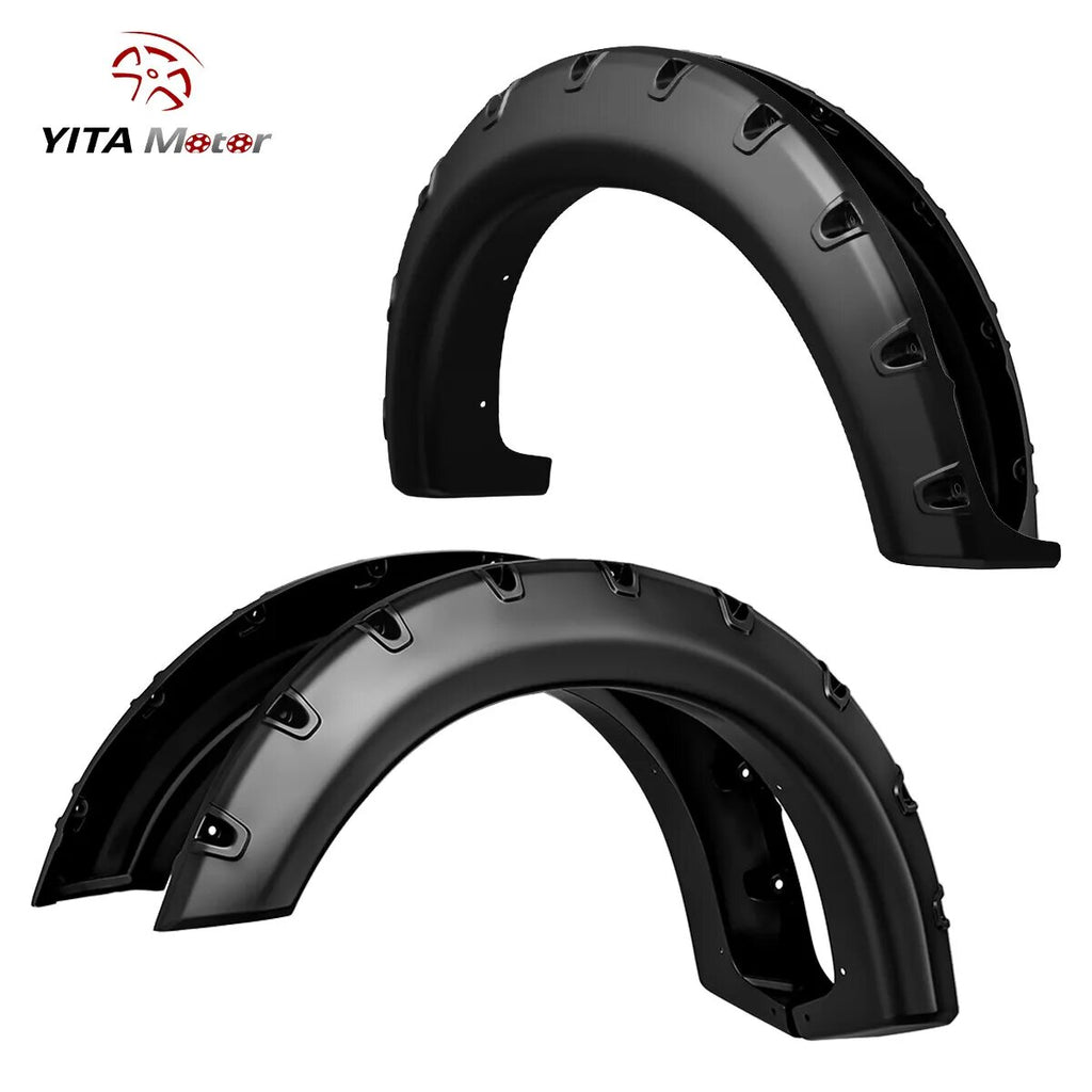 YITAMOTOR® Fender Flares Kit for 04-08 Ford F150 Styleside, 06-08 Lincoln Mark LT, Front Rear Wheels Pocket Rivet Style