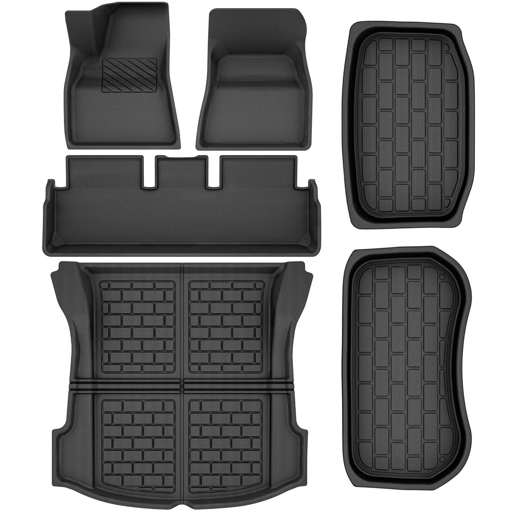 YITAMOTOR® Floor Mats For 2020-2023 Tesla Model 3 All Weather Waterproof Rubber Liners 6pcs