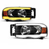 YITAMOTOR® Tubo LED 2002-2005 Dodge Ram 1500 Conjunto de faros delanteros conmutados