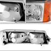 YITAMOTOR® 2003-2006 Chevrolet Silverado 1500/2500HD Chrome Housing Headlight Assembly + Taillights - YITAMotor