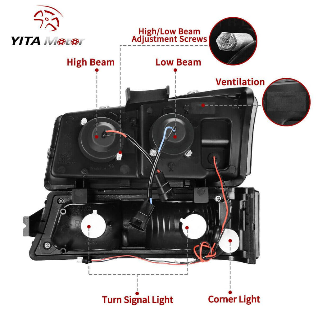 Projector Headlight Assembly for 03-06 Chevy Silverado