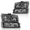 2003-2006 Chevy Silverado black housing headlights