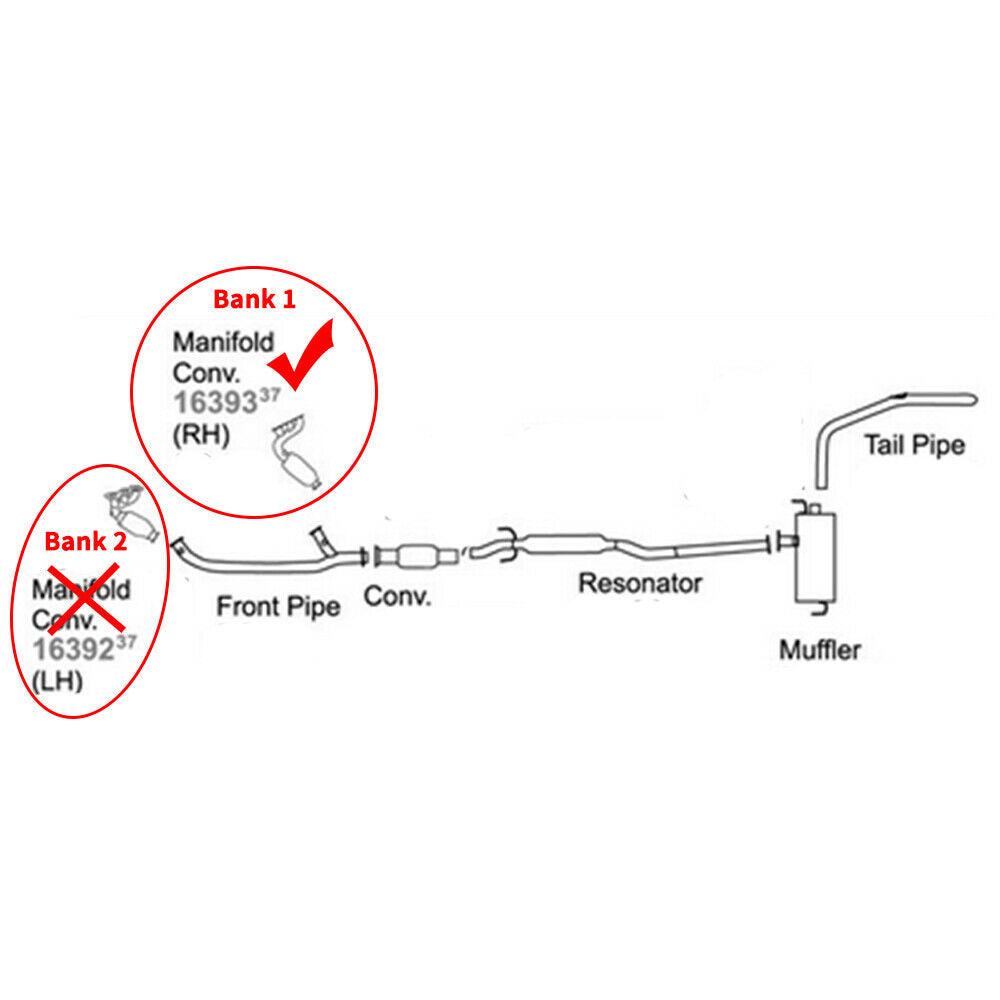 YITAMOTOR® 2004-2006 Toyota Sienna BANK 1 3.3L Catalytic Converter Passenger Side FWD ONLY(EPA Compliant)