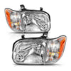 YITAMOTOR® 2005-2006 Toyota Tundra/2005-2007 Sequoia Headlight Chrome Housing Clear Lens - YITAMotor