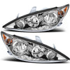 YITAMOTOR® 2005-2006 Toyota Camry LE SE XLE Chrome Headlights Assembly with Amber Reflector(Driver and Passenger Side) - YITAMotor