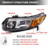 YITAMOTOR® 06-11 Honda Civic Coupe 2 Door Headlight Assembly - YITAMotor