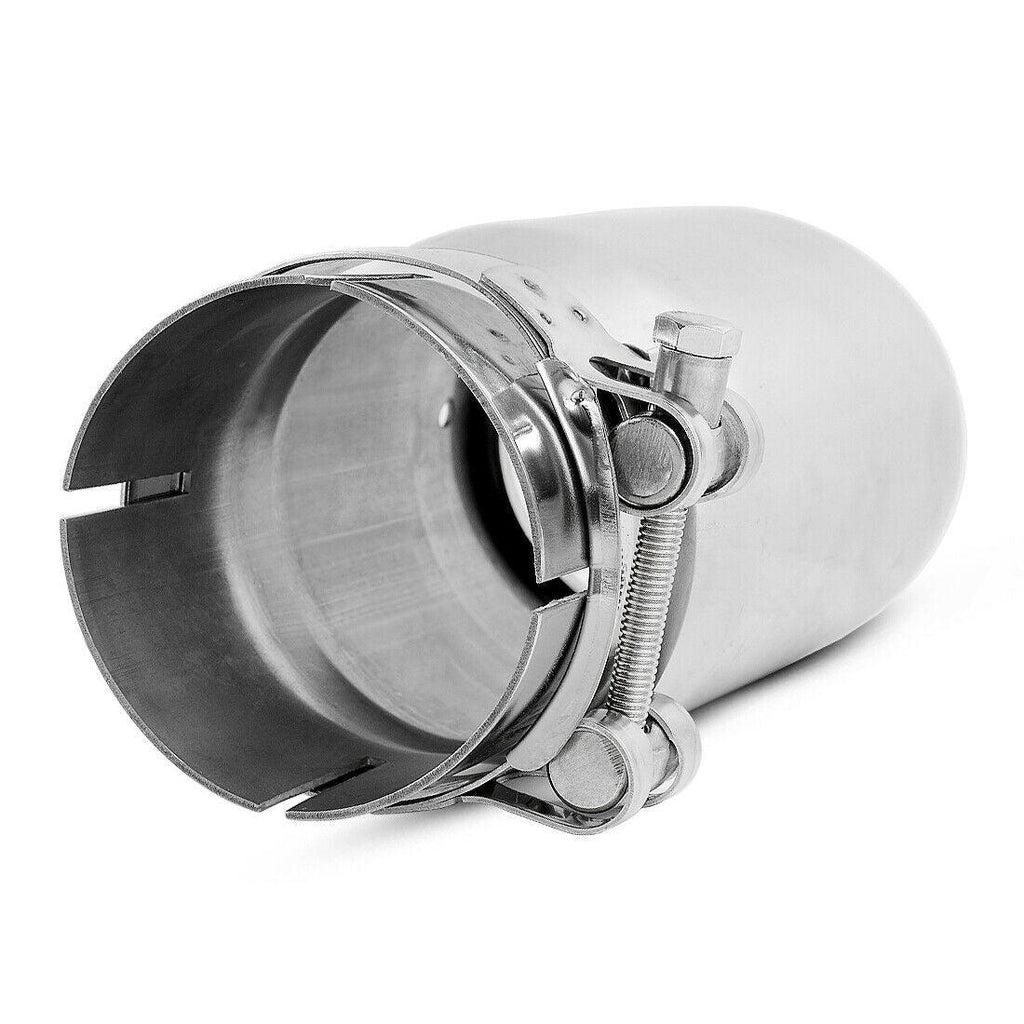 YITAMOTOR Exhaust Tip 2.5" Inlet 3" Outlet 6"Long Clamp On Tailpipe Stainless - YITAMotor