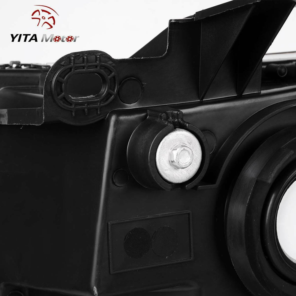 YITAMOTOR® 07-13 Chevy Silverado 1500/07-14 Silverado 2500HD 3500HD Headlight Assembly Headlamp Black Housing - YITAMotor