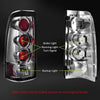 YITAMOTOR® 1999-2002 Chevy Silverado/1999-2003 GMC Sierra 1500/2500/3500 Tail Light Rear Lamps - YITAMotor