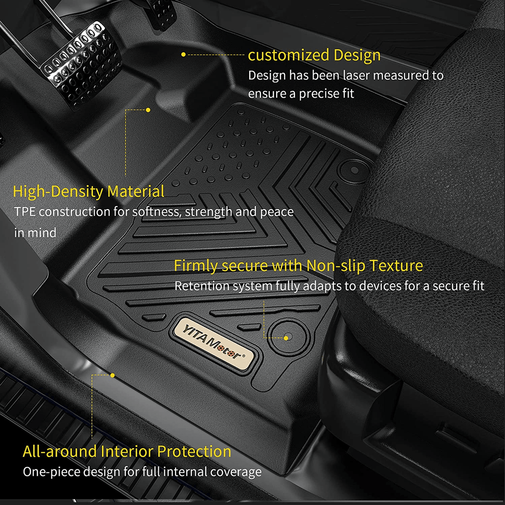 YITAMOTOR® 2018-2022 Chevrolet Equinox/GMC Terrain Cargo Liner Floor Mats, All-Weather Protection - YITAMotor