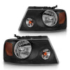 Pair Headlight Assembly for 2004-2008 Ford F150/2006-2008 Lincoln Mark LT Headlight Black Housing Clear Lens - YITAMotor