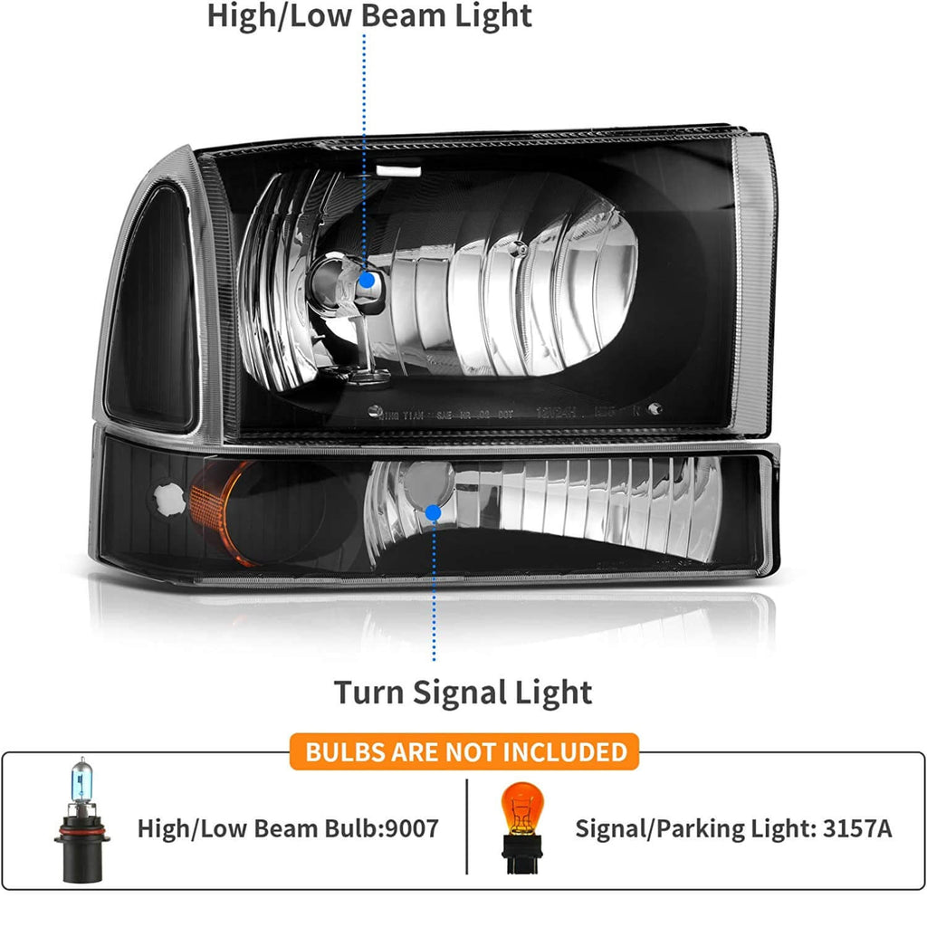 1999-2004 Ford F-250 F-350 F-450 F-550 Super Duty Headlight Assembly