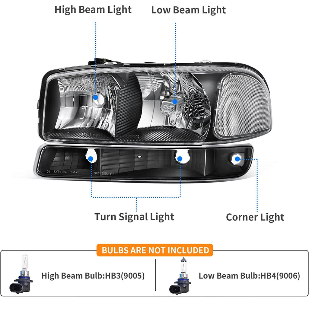 1999-2006 GMC Sierra / 2000-2006 GMC Yukon Headlights