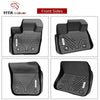 YITAMOTOR® Black All-Weather Floor Mats for 2017-2020 Ford Fusion / Lincoln MKZ, 1st & 2nd Row Protection