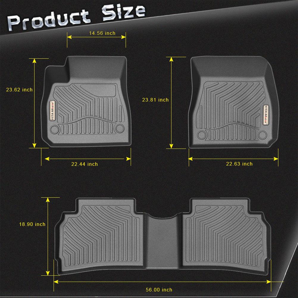 Floor Mats Floor Liners For 2016-2020 Chevrolet Malibu 1st 2nd Row Heavy Duty Rubber All Weather Protection - YITAMotor