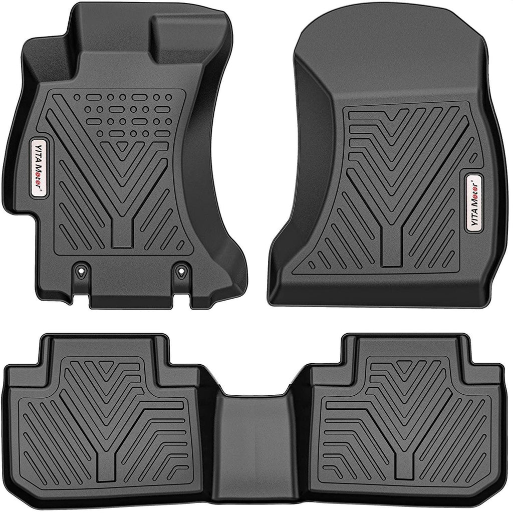 Tapetes YITAMOTOR® para Subaru Forester 14-18, revestimientos de piso de TPE negros personalizados, protección para todo clima en 1ra y 2da fila