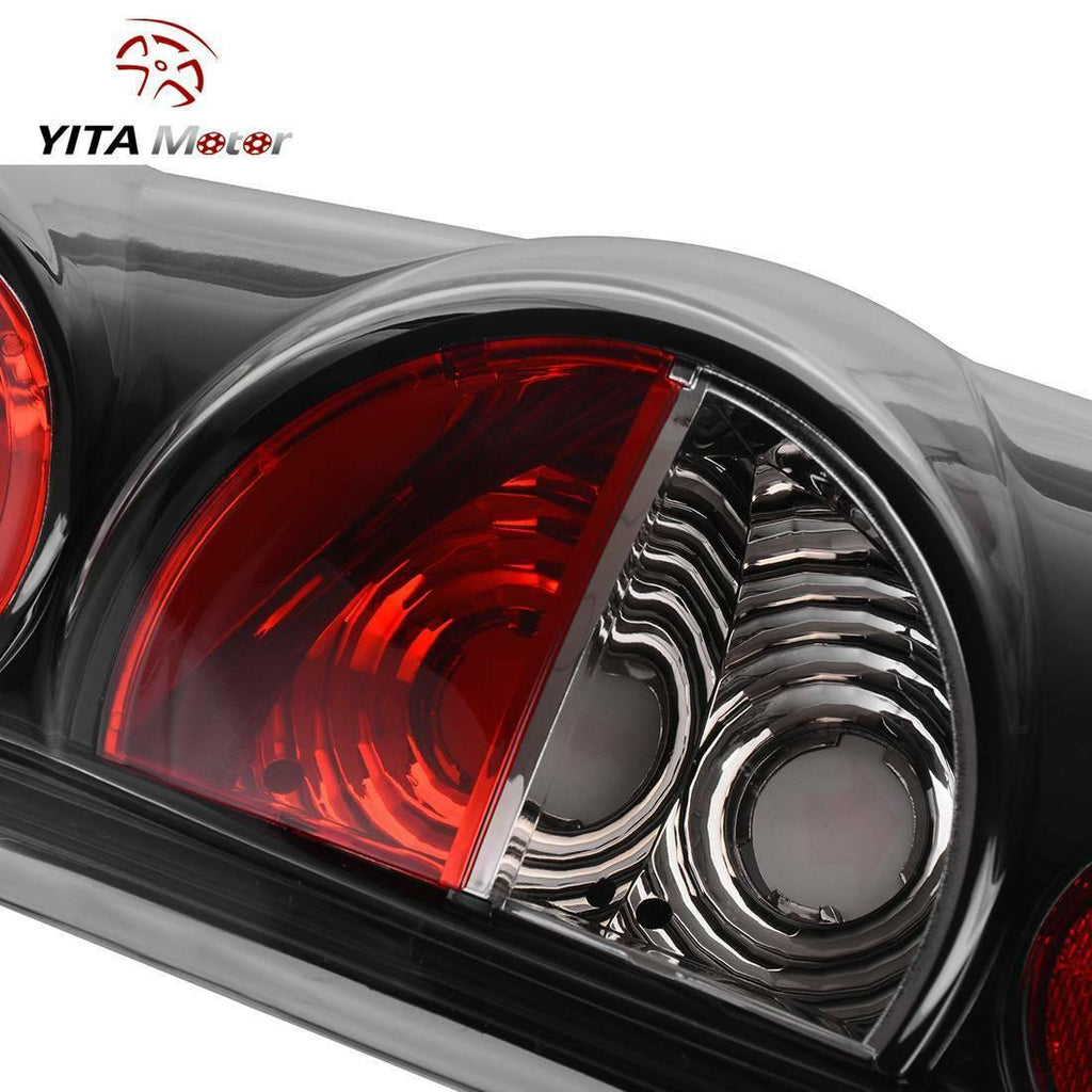 YITAMOTOR® 2003-2006 Chevy Silverado Headlights Tail Lights Black Headlamp Set - YITAMotor