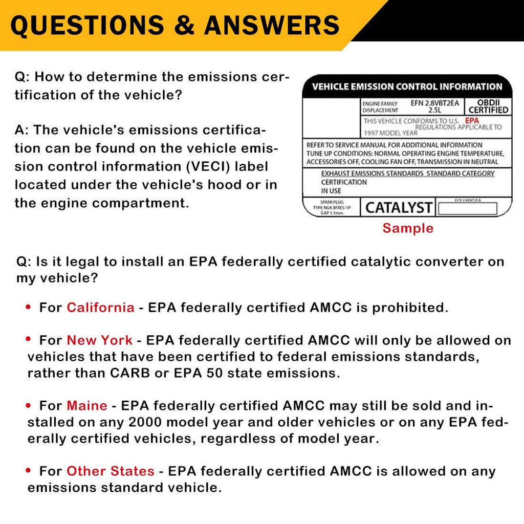 2004-2008 Chevy Aveo 2.0L catalytic converters