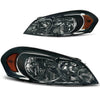 YITAMOTOR® 2006-2013 Chevy Impala / 2006 2007 Monte Carlo Conjunto de faros delanteros Lente ahumada Reflector ámbar 