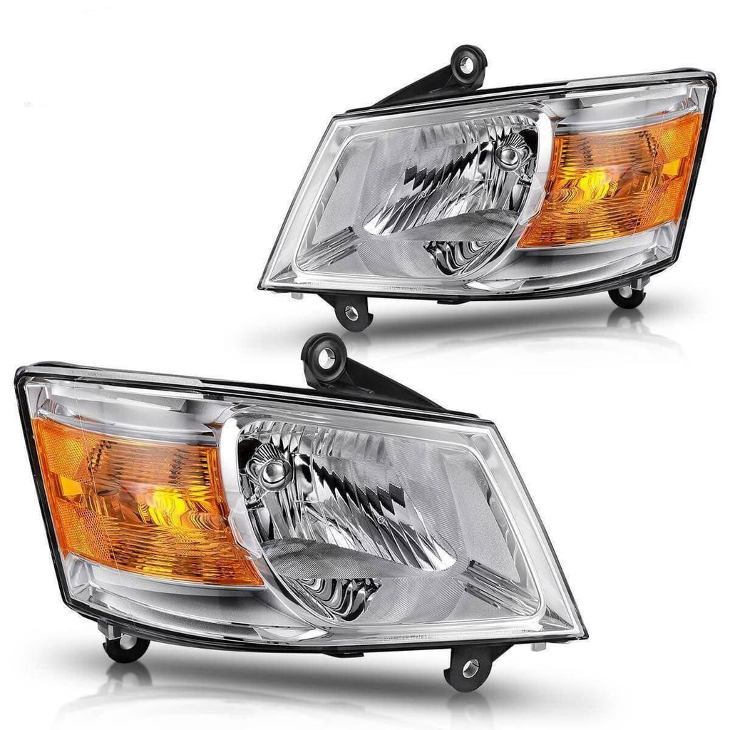 2008-2010 Dodge Grand Caravan Replacement Chrome Housing Headlight