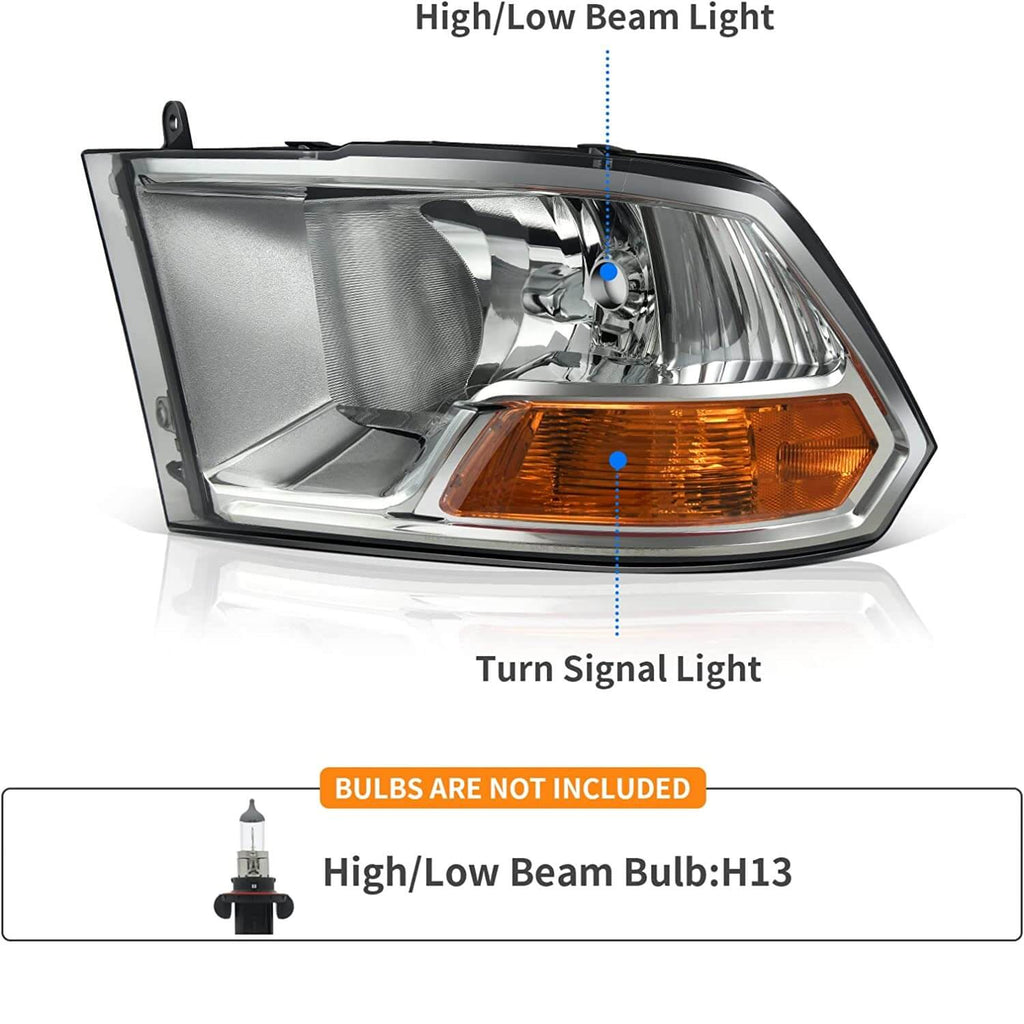 2009-2012 Dodge Ram Headlight Assembly