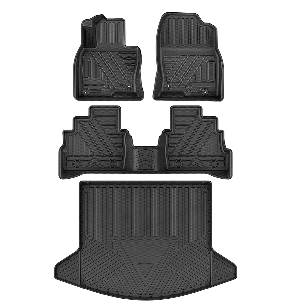 YITAMOTOR® All-Weather TPE 4PCS Floor Mats & Cargo Liner for 2017-2023 Mazda CX-5, 1st & 2nd Row